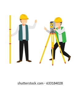 Surveyor character design vector.