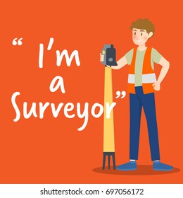 Surveyor character with high technology device 