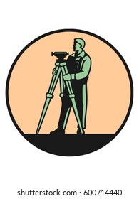 Surveyor In The Round Frame Logo