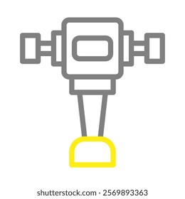 Surveyor theodolite icon. Concept of surveying, measurement, and construction.