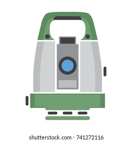 surveyor theodolite icon isolated vector illustration on white transparent background