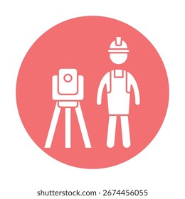Surveyor Vector Icon which can easily modify or edit


