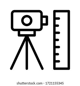 icono de línea delgada del vector del encuestador 