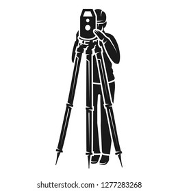 Surveyor view from the front icon. Simple illustration of surveyor view from the front vector icon for web design isolated on white background