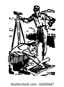 Surveyors - Retro Clipart Illustration