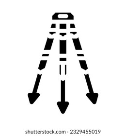 surveyors tripod civil engineer glyph icon vector. surveyors tripod civil engineer sign. isolated symbol illustration