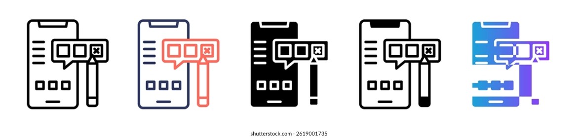 Surveys Icon Multiple Vector Illustration