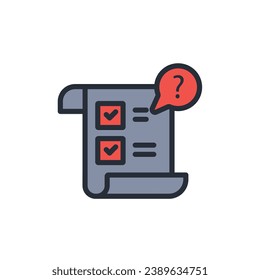 surveys icon. vector.Editable stroke.linear style sign for use web design,logo.Symbol illustration.