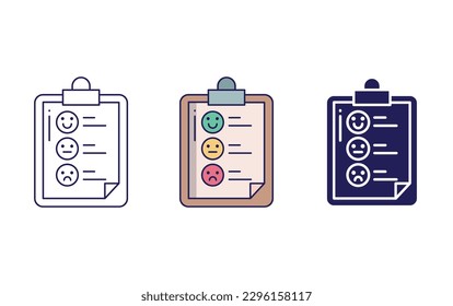 surveys line and solid illustration icon