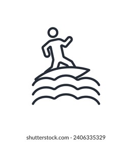 surving icon. vector.Editable stroke.linear style sign for use web design,logo.Symbol illustration.