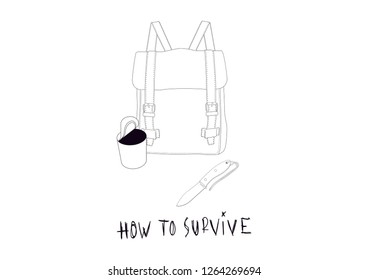 
survival backpack adventure