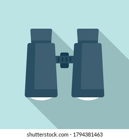 Survival binoculars icon. Flat illustration of survival binoculars vector icon for web design