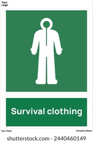 Survival clothing signs symbol standard iso 7010