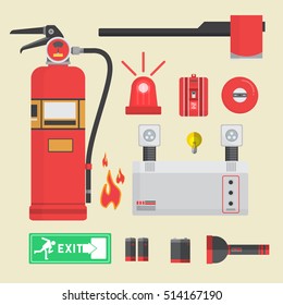 Survival Emergency Kit Tools Vector Illustration