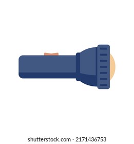 Survival flashlight icon. Flat illustration of survival flashlight vector icon isolated on white background