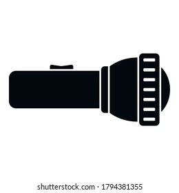 Survival flashlight icon. Simple illustration of survival flashlight vector icon for web design isolated on white background