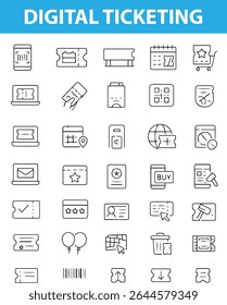 Survival Gear Line Icons,  Compass, Knife, , backpack, tent, map, canteen, first aid kit, Provided in editable EPS and  JPG formats for versatile use.