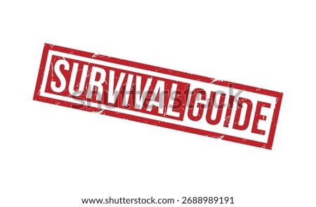 SURVIVAL GUIDE rubber stamp on white background. SURVIVAL GUIDE Stamp.