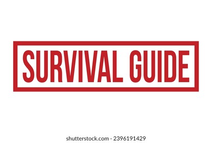 Survival Guide Rubber Stamp Seal Vector