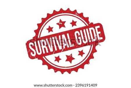 Survival Guide Rubber Stamp Seal Vector