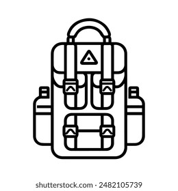 survival icon or modern line symbol. Vector line art and icon design with bold outline. Black and white Pixel Perfect minimalistic symbol isolated white background. Silhouette simple thin sign