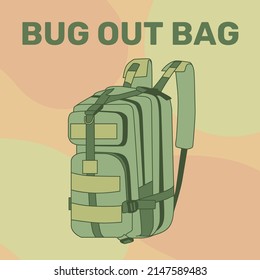 Survival Kit Or Emergency Items. A Suitcase Rides, Alarm Bag, Urban Bug Out Bag. Displaced Or Refugee. Resettlement During Hostilities Or States Of Emergency.