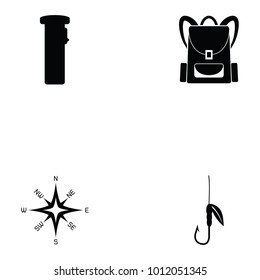 survival kit icon set