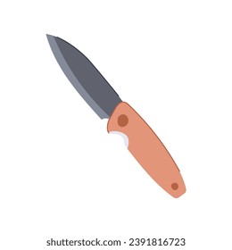 survival knife camping cartoon. blade stainless, sharp steel, pocket cut survival knife camping sign. isolated symbol vector illustration