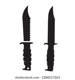 Survival knife vector isolated on white background