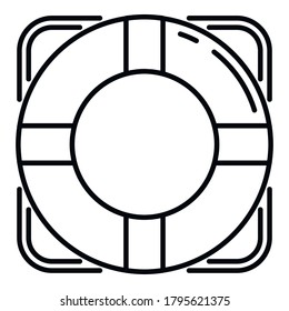 Survival life buoy icon. Outline survival life buoy vector icon for web design isolated on white background