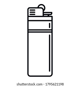 Survival lighter icon. Outline survival lighter vector icon for web design isolated on white background