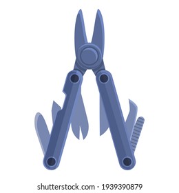 Survival pliers multitool icon. Cartoon of Survival pliers multitool vector icon for web design isolated on white background