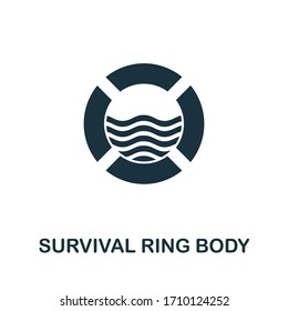 Survival Ring Budy icon. Simple illustration from personal protection collection. Creative Survival Ring Budy icon for web design, templates, infographics