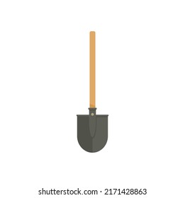 Survival shovel icon. Flat illustration of survival shovel vector icon isolated on white background