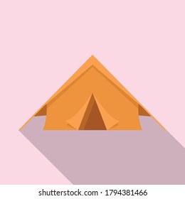 Survival tent icon. Flat illustration of survival tent vector icon for web design