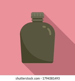 Survival water flask icon. Flat illustration of survival water flask vector icon for web design