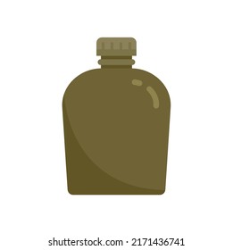 Survival water flask icon. Flat illustration of survival water flask vector icon isolated on white background