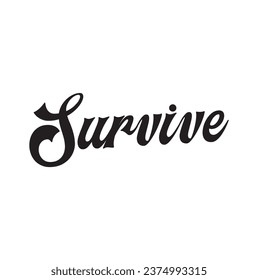survivale text on white background.
