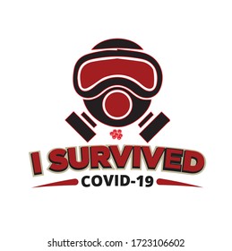 I surviverd covid 19 - Coronavirus t-shirt vector design template for people.