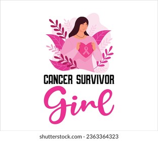 Survivor Girl T-shirt, Cancer Saying T-shiet, Breast Cancer SVG, Cut File For Cricut, Cancer Funny Quotes, Cancer Shirt svg