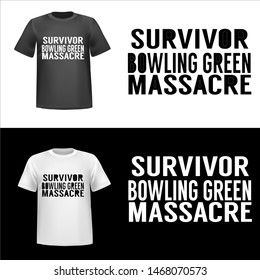 Survivor, illustration of Survivor bownling green massacre, sticker, survivor, bowling, tshirt print, vector illustration