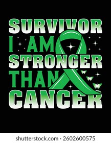 Survivor I am stronger than cancer t shirt design