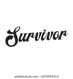 survivor text on white background.