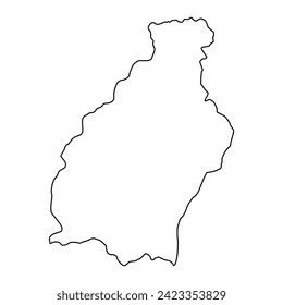 Surxondaryo Region map, administrative division of Uzbekistan. Vector illustration.