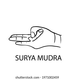 Surya mudra vector illustration design