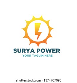 surya power logo designs