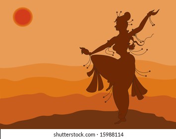 Surya (sun) namaskar, Women Dancing, Shadow Art,