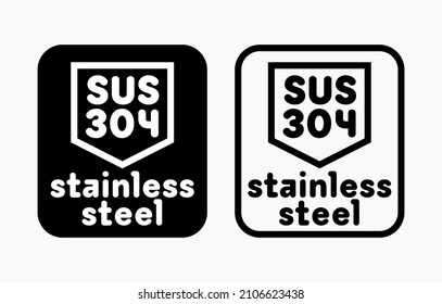 SUS 304 Stainless Steel vector information sign