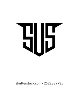 SUS carta logotipo design com fundo branco no ilustrador, logotipo vetorial moderno alfabeto estilo de sobreposição de fonte, caligrafia projetos para logotipo, cartaz, convite, etc.