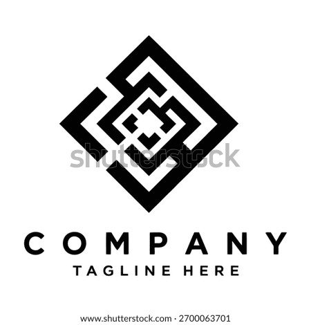 SUS square three latter logo design